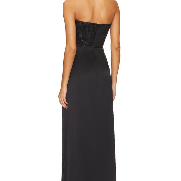 SAU LEE Julia Gown strapless maxi black - Picture 3 of 12